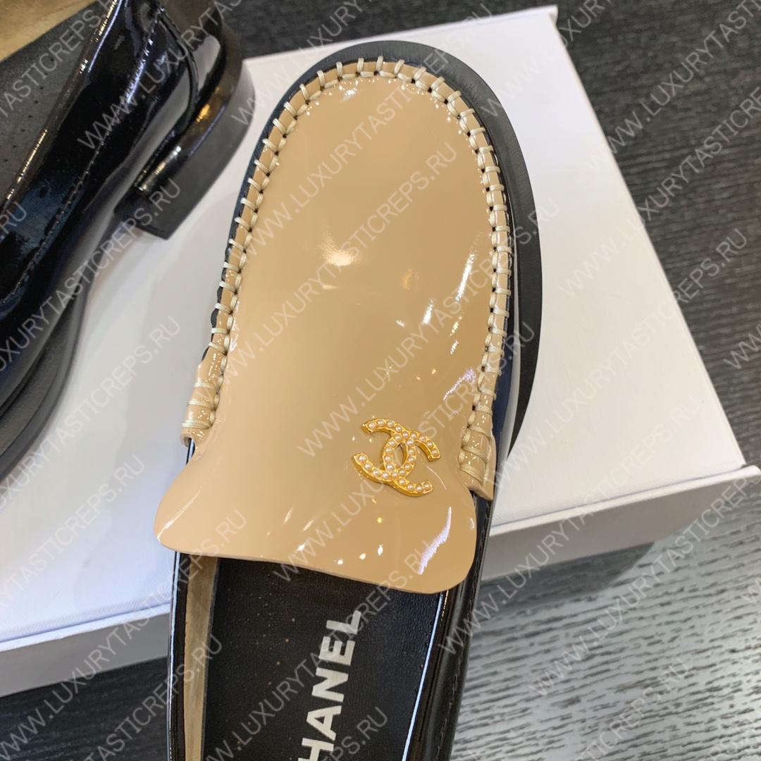 Ch*el loafers beige g39447