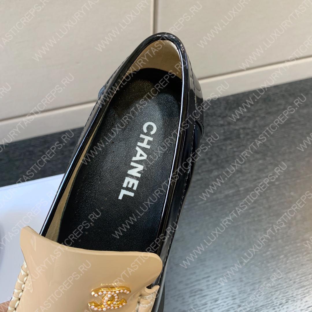 Ch*el loafers beige g39447