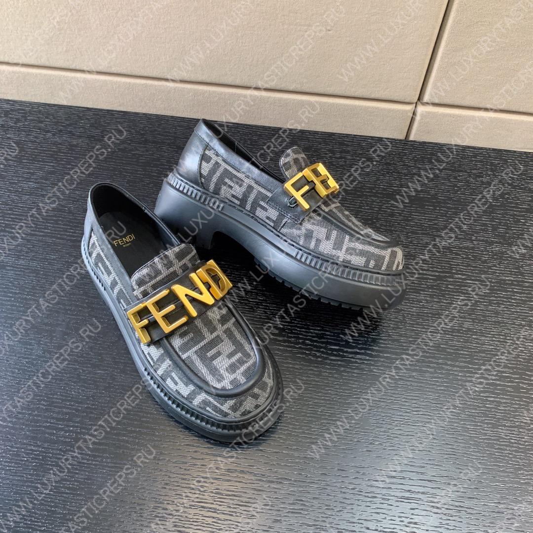 F**di F**digraphy loafers grey 8d838369ff0qa1