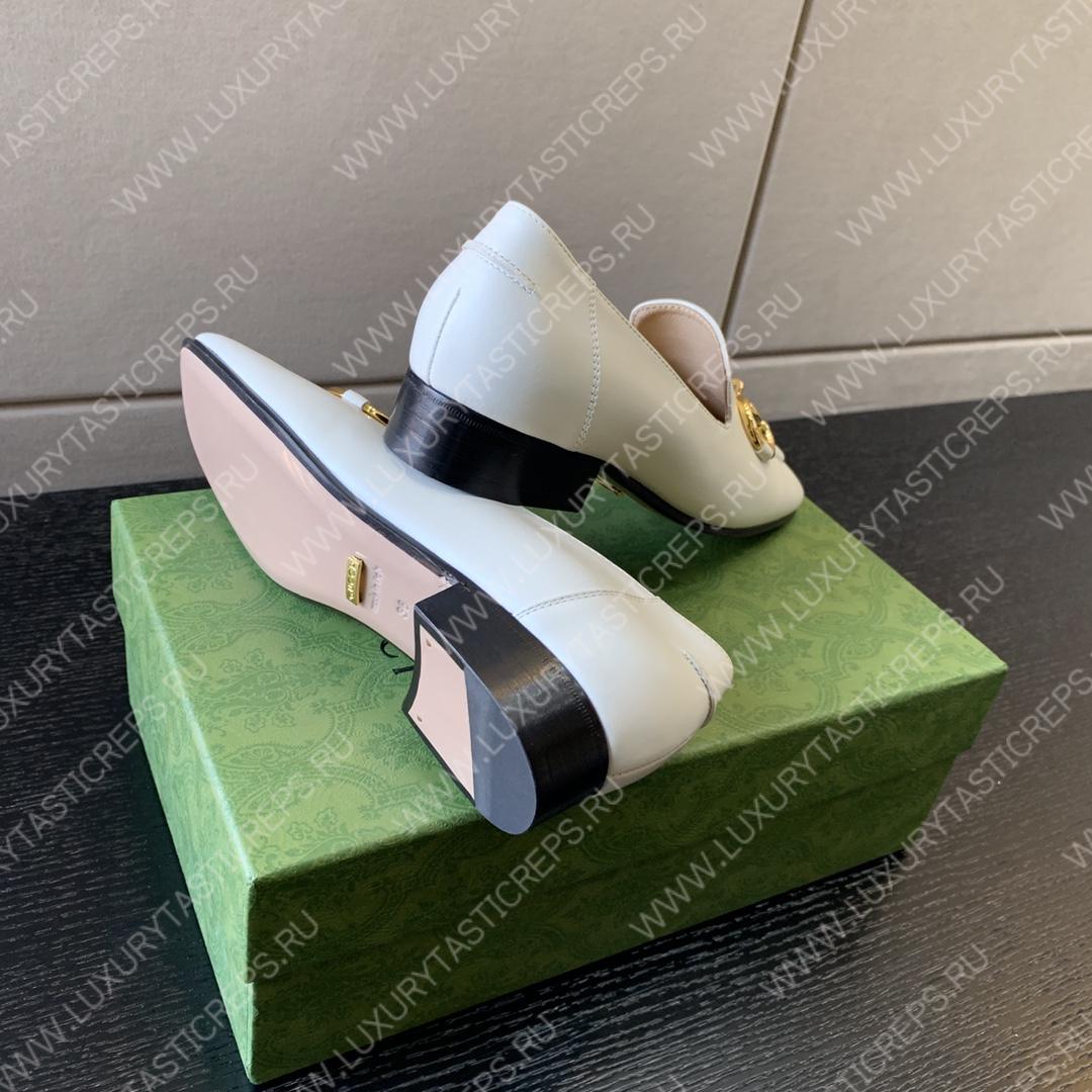 G*u*i horsebit loafer white 414998