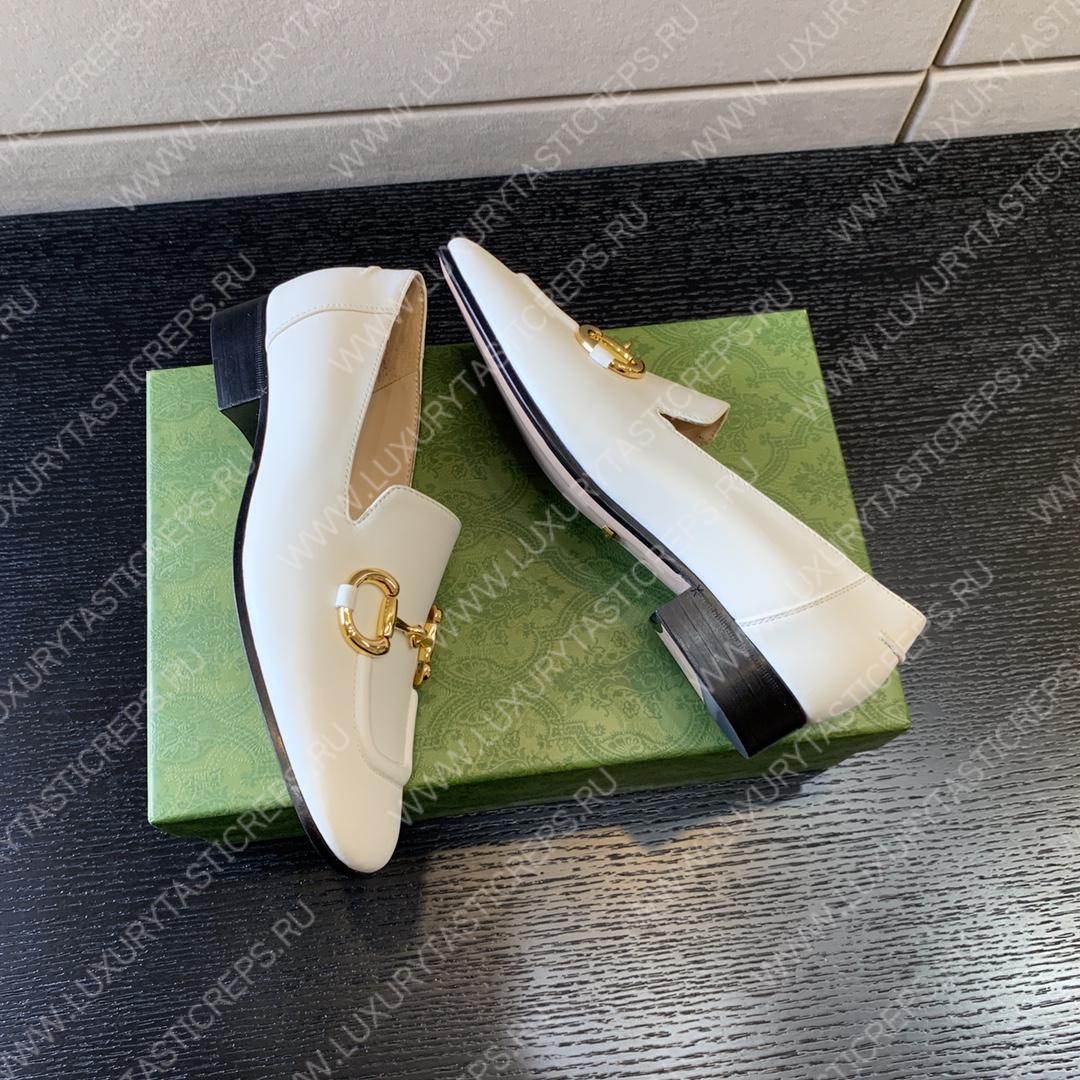 G*u*i horsebit loafer white 414998