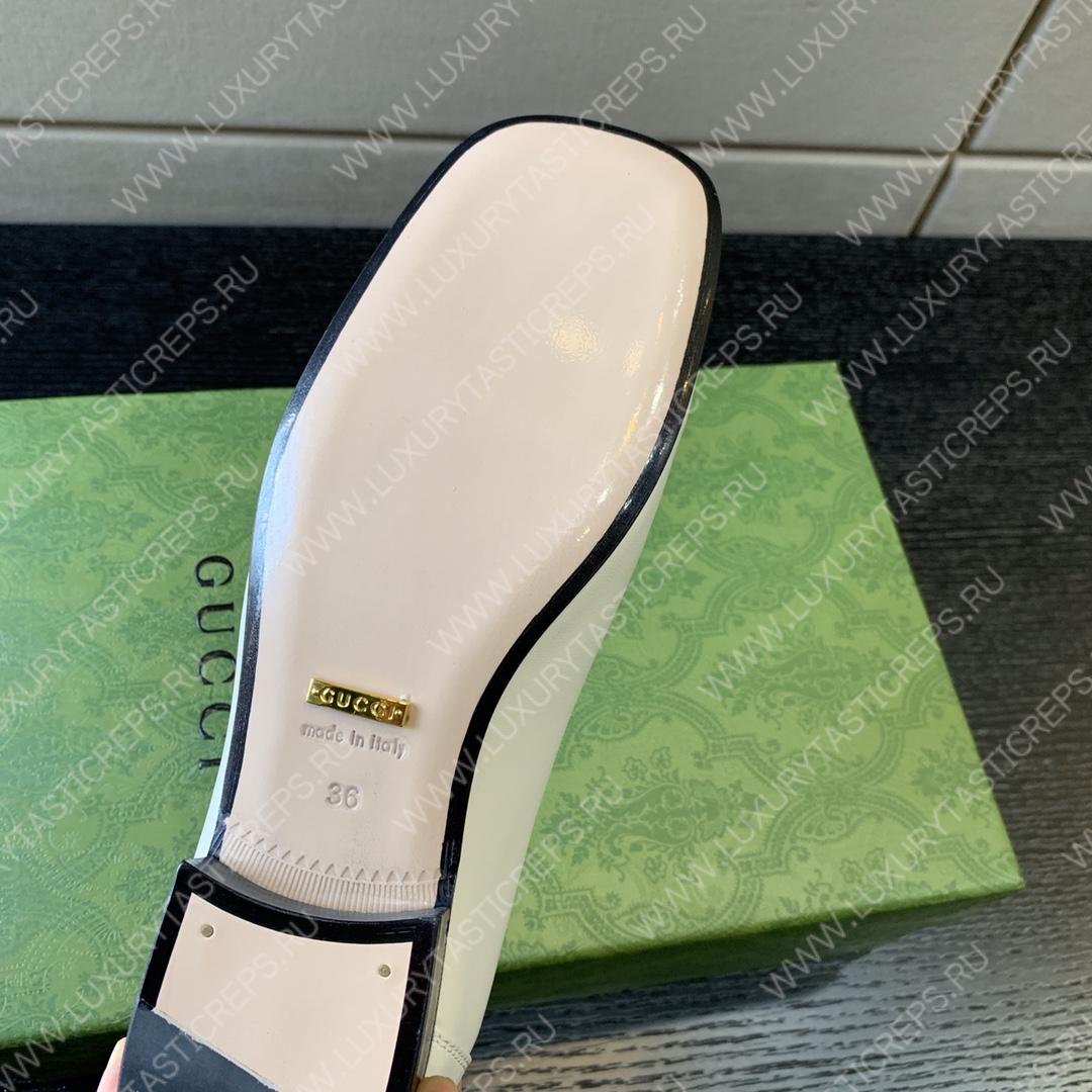 G*u*i horsebit loafer white 414998