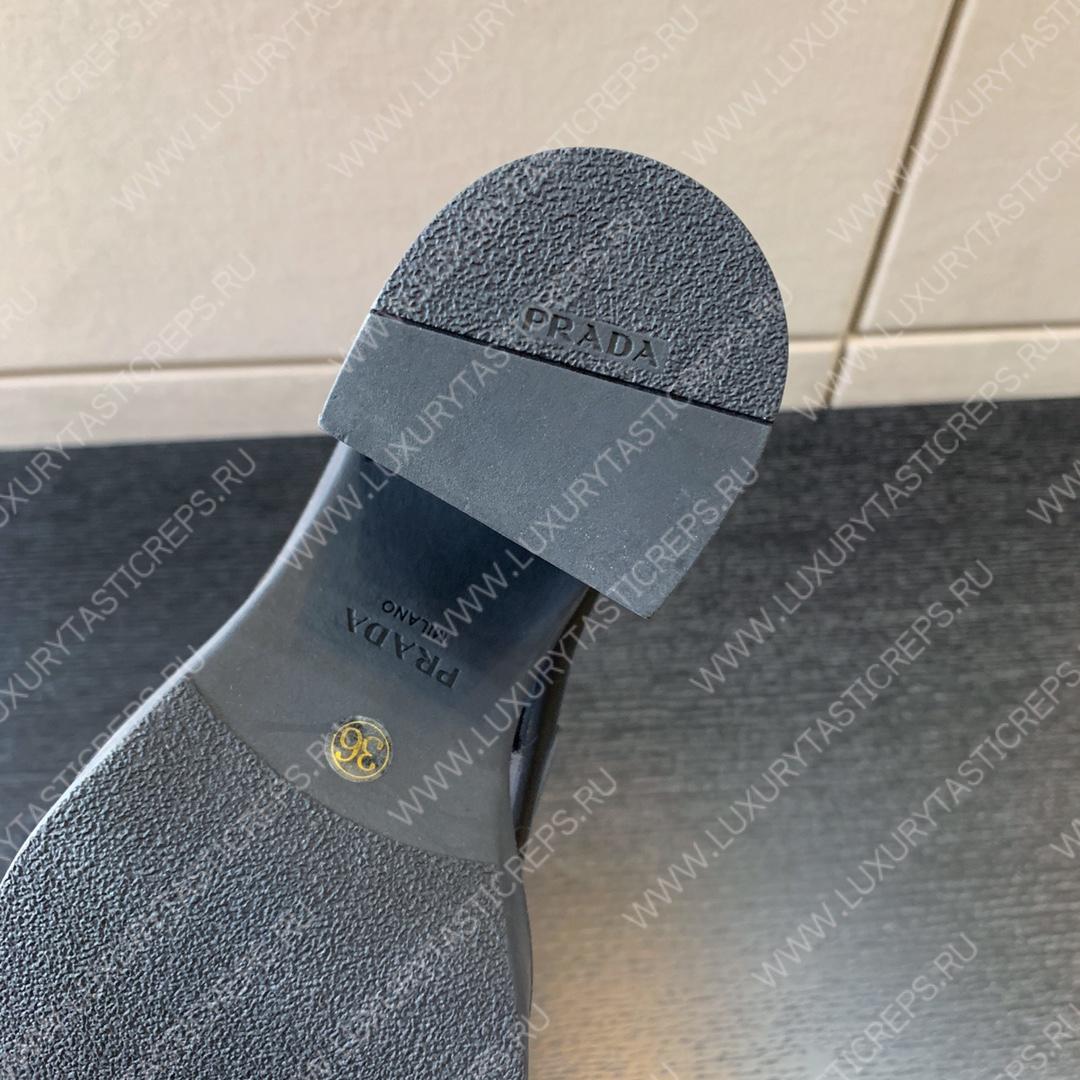 Pra*a high-heeled loafers black 1d246m