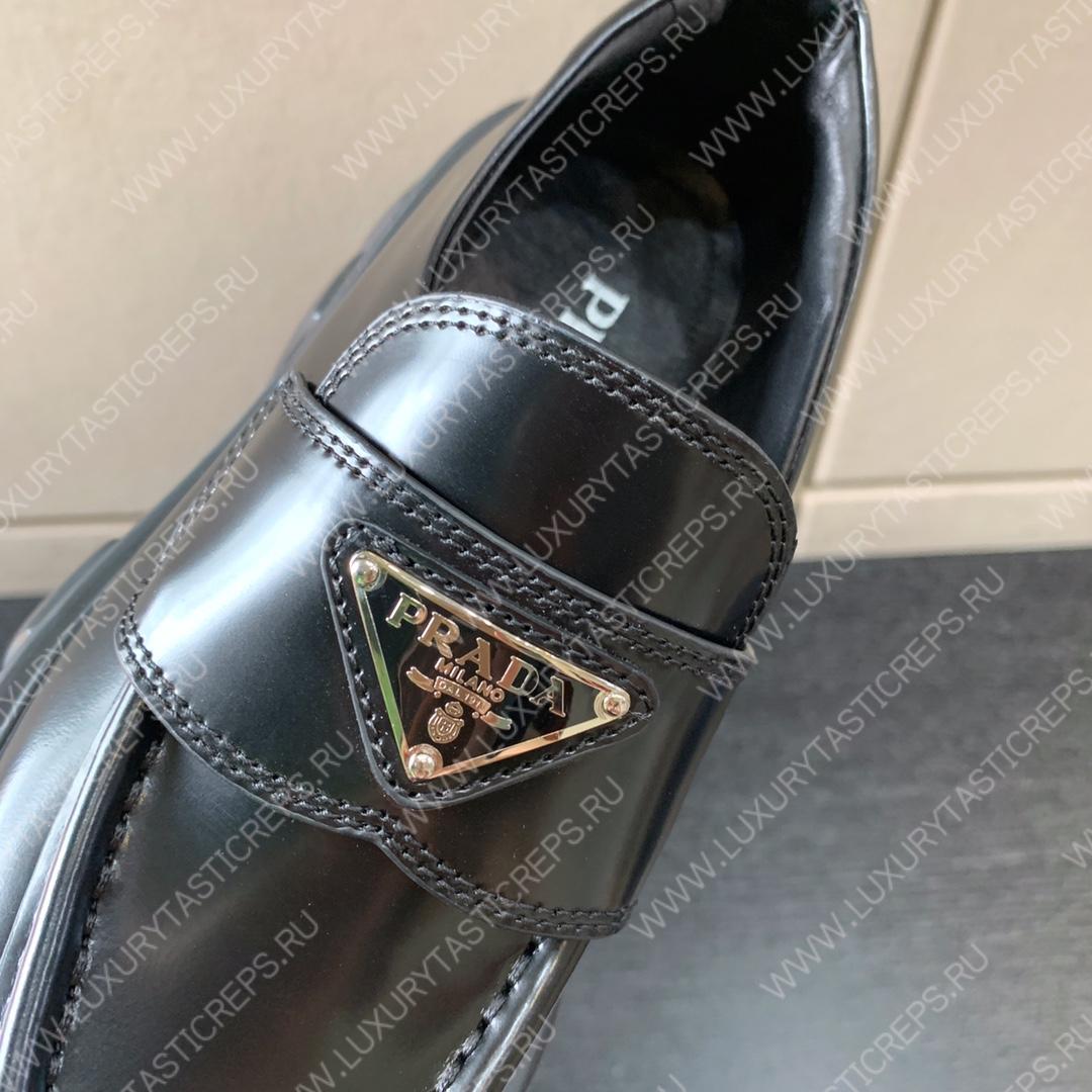 Pra*a brushed leather monolith loafers black 1d649m