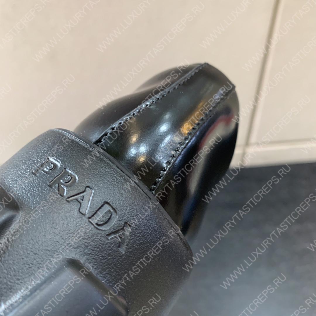 Pra*a brushed leather monolith loafers black 1d649m