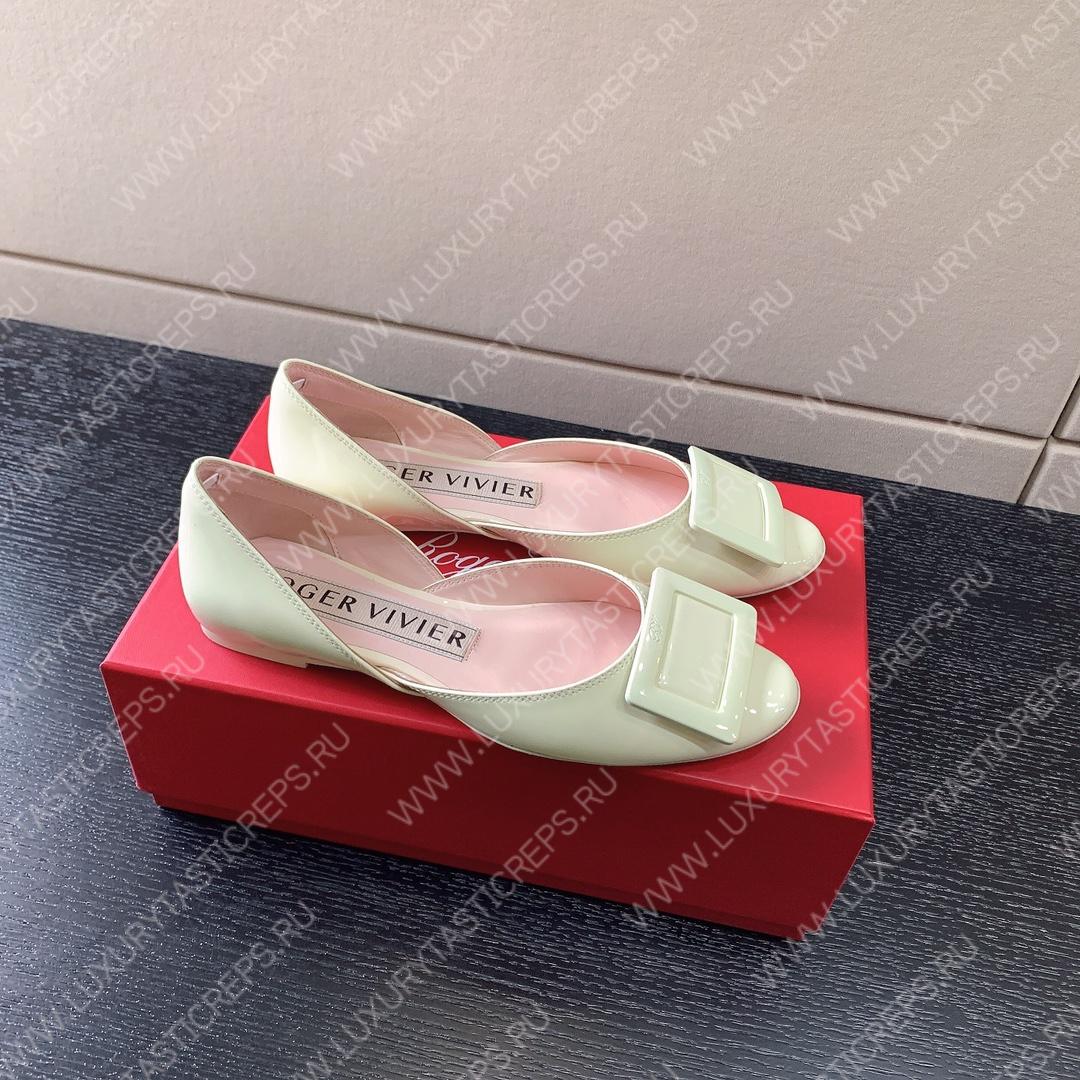 ROGER VIVIER BUCKLE BALLERINAS OFF-WHITE RVW6683