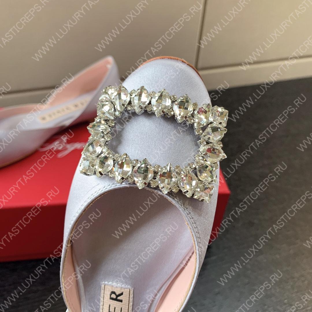 ROGER VIVIER BUCKLE BALLERINAS SKY BLUE RVW6683