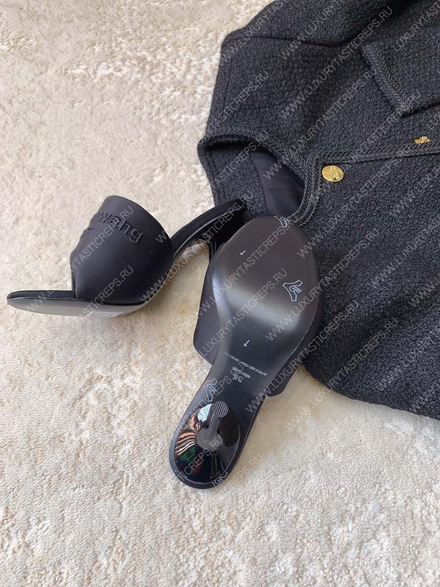 ALEXANDER WANG HIGH MULE BLACK 30221S020001