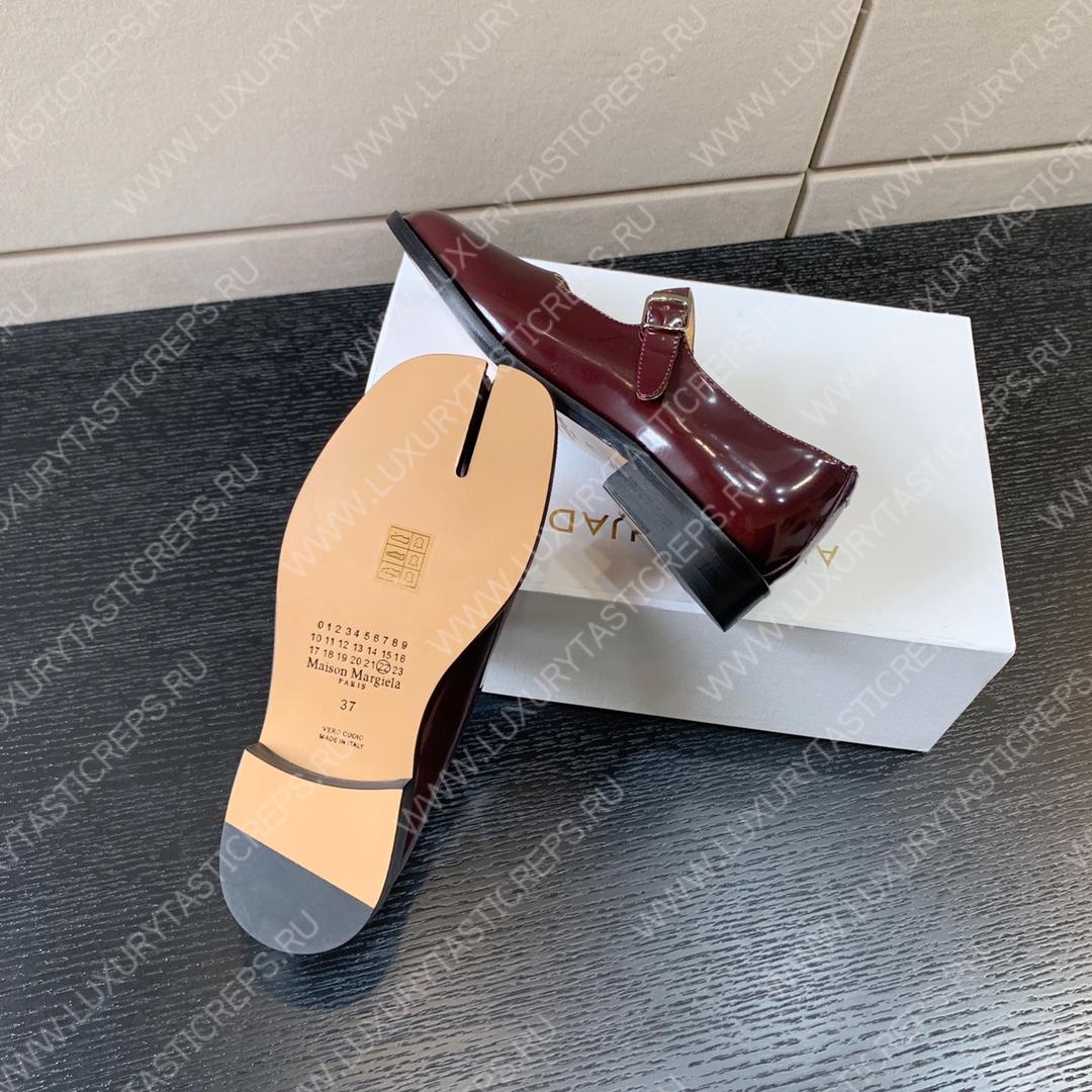 ma*s*n Ma*i*la tabi mary-janes dark maroon s39wl0119p3292t8013