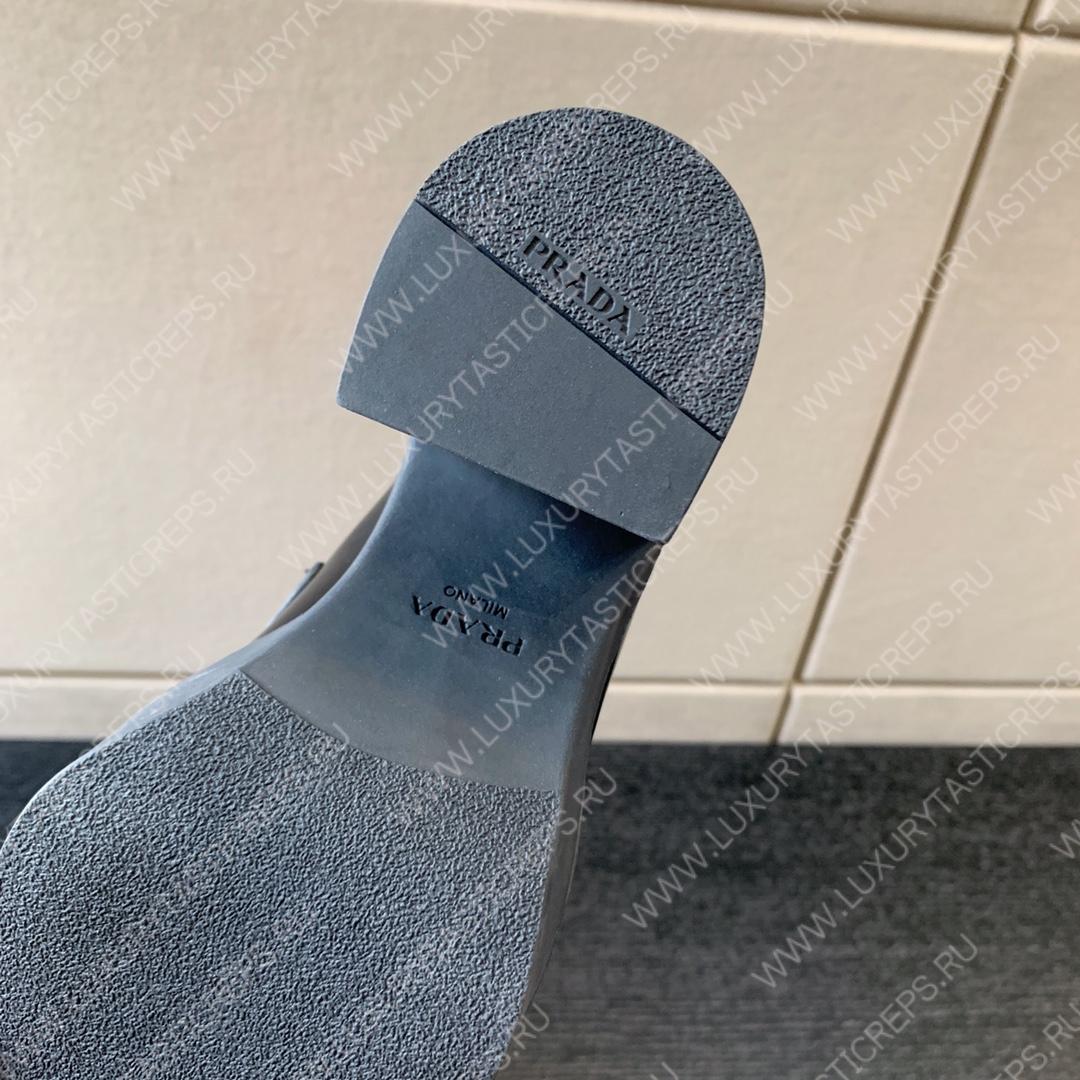 Pra*a brushed mules black 1d918m