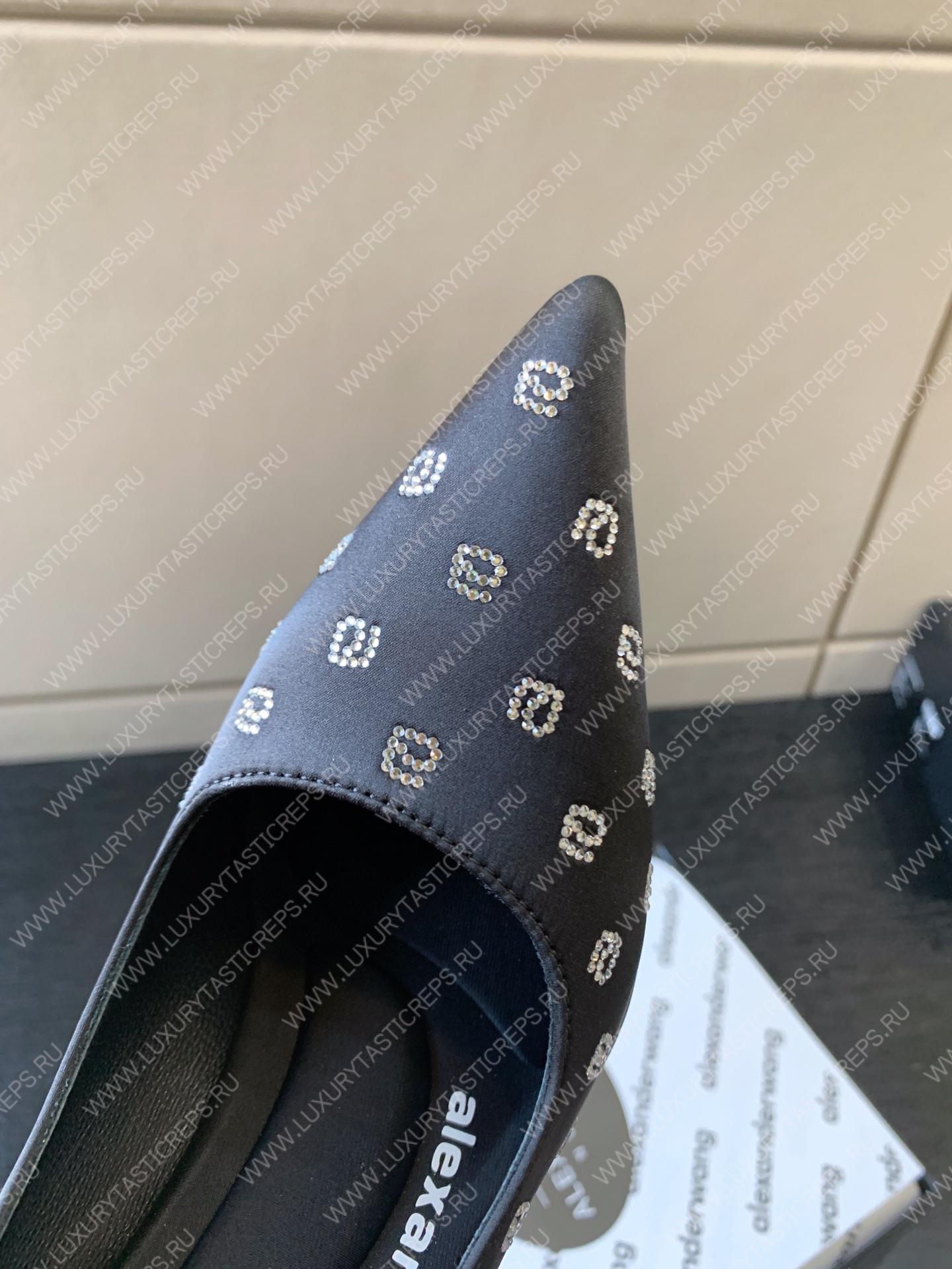 ALEXANDER WANG DELPHINE HEELS LEATHER BLACK 231187F
