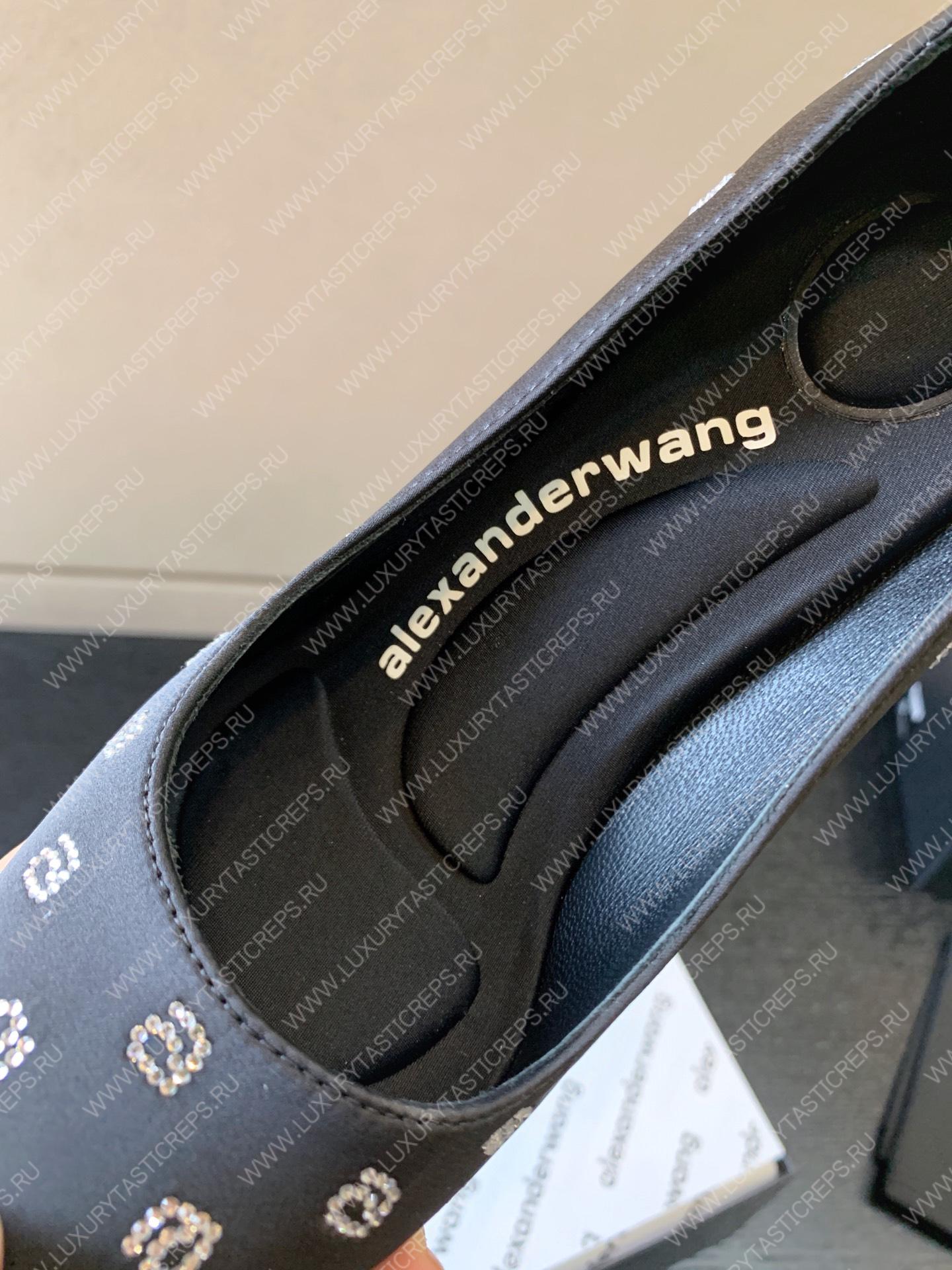 ALEXANDER WANG DELPHINE HEELS LEATHER BLACK 231187F