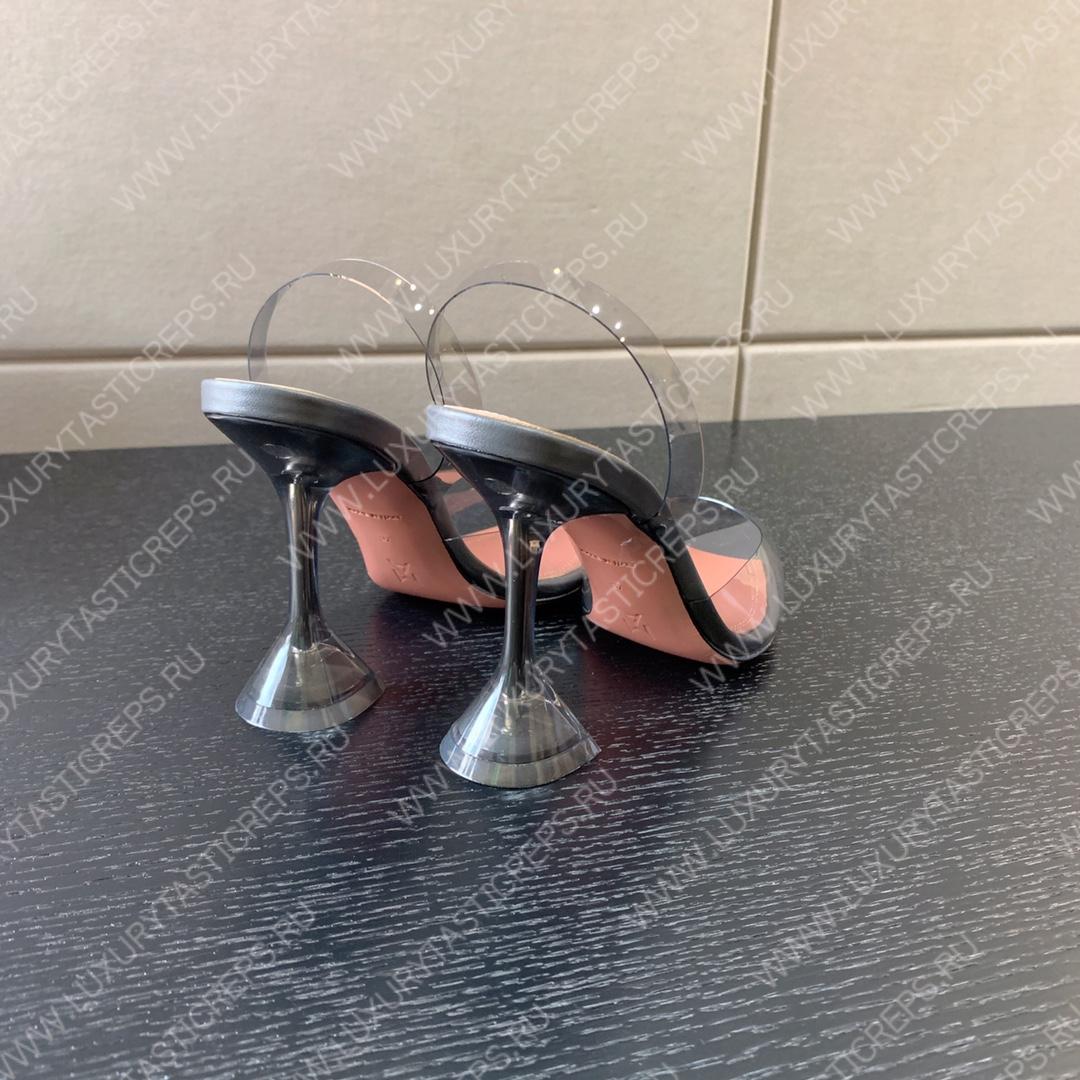 AMINA MUADDI HOLLI GLASS SLING TRANSPARENT GRAY AM8921