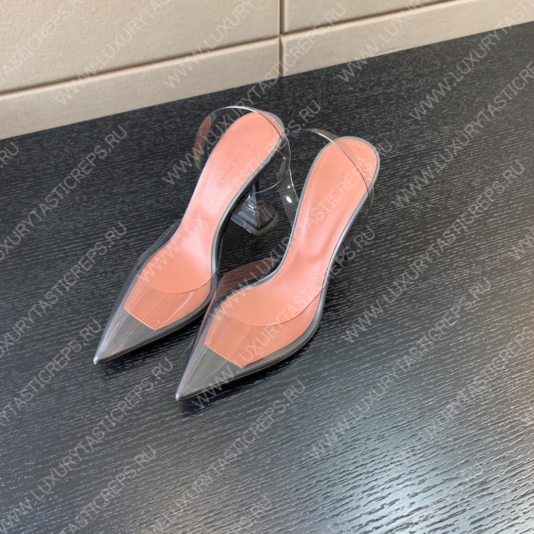 AMINA MUADDI HOLLI GLASS SLING TRANSPARENT GRAY AM8921