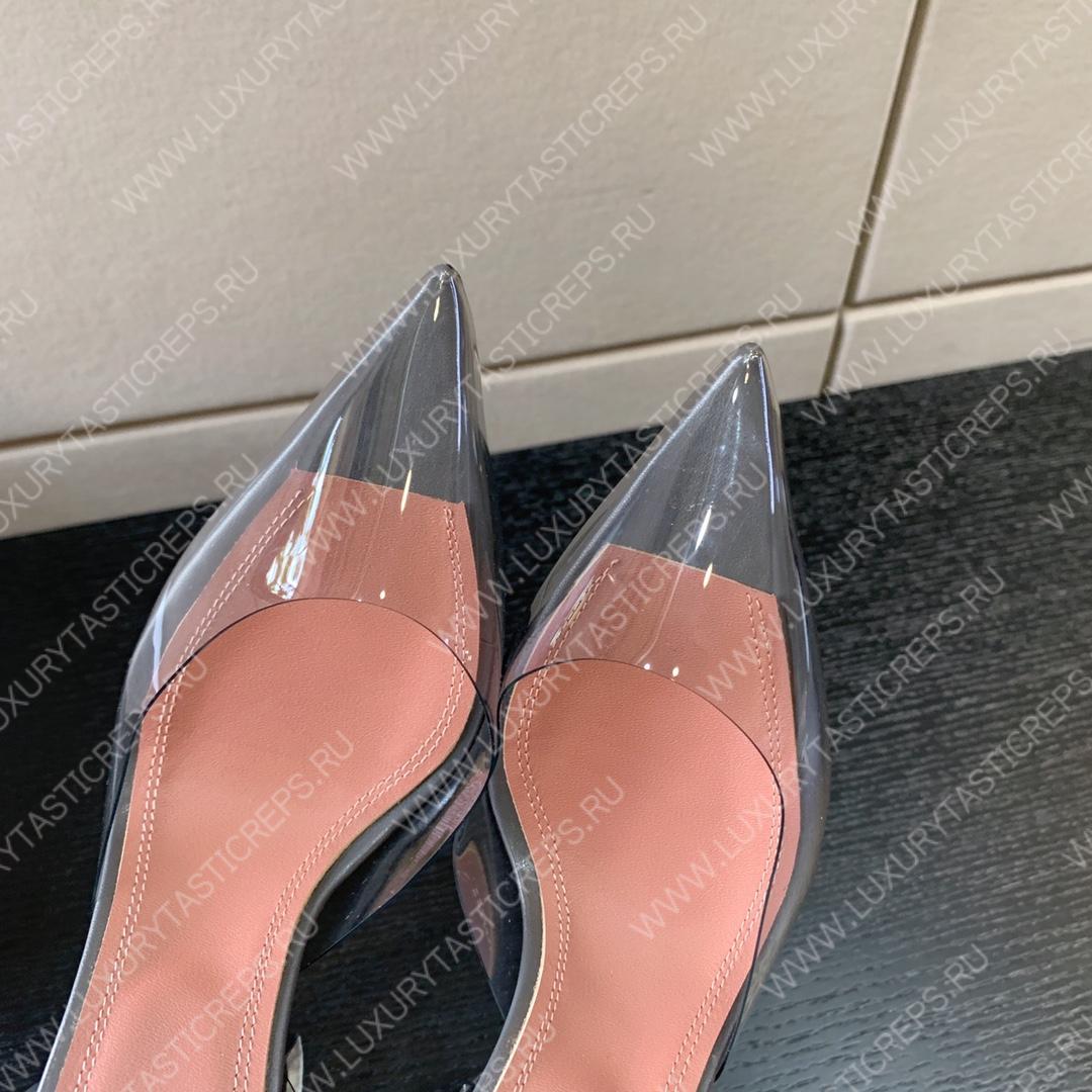 AMINA MUADDI HOLLI GLASS SLING TRANSPARENT GRAY AM8921