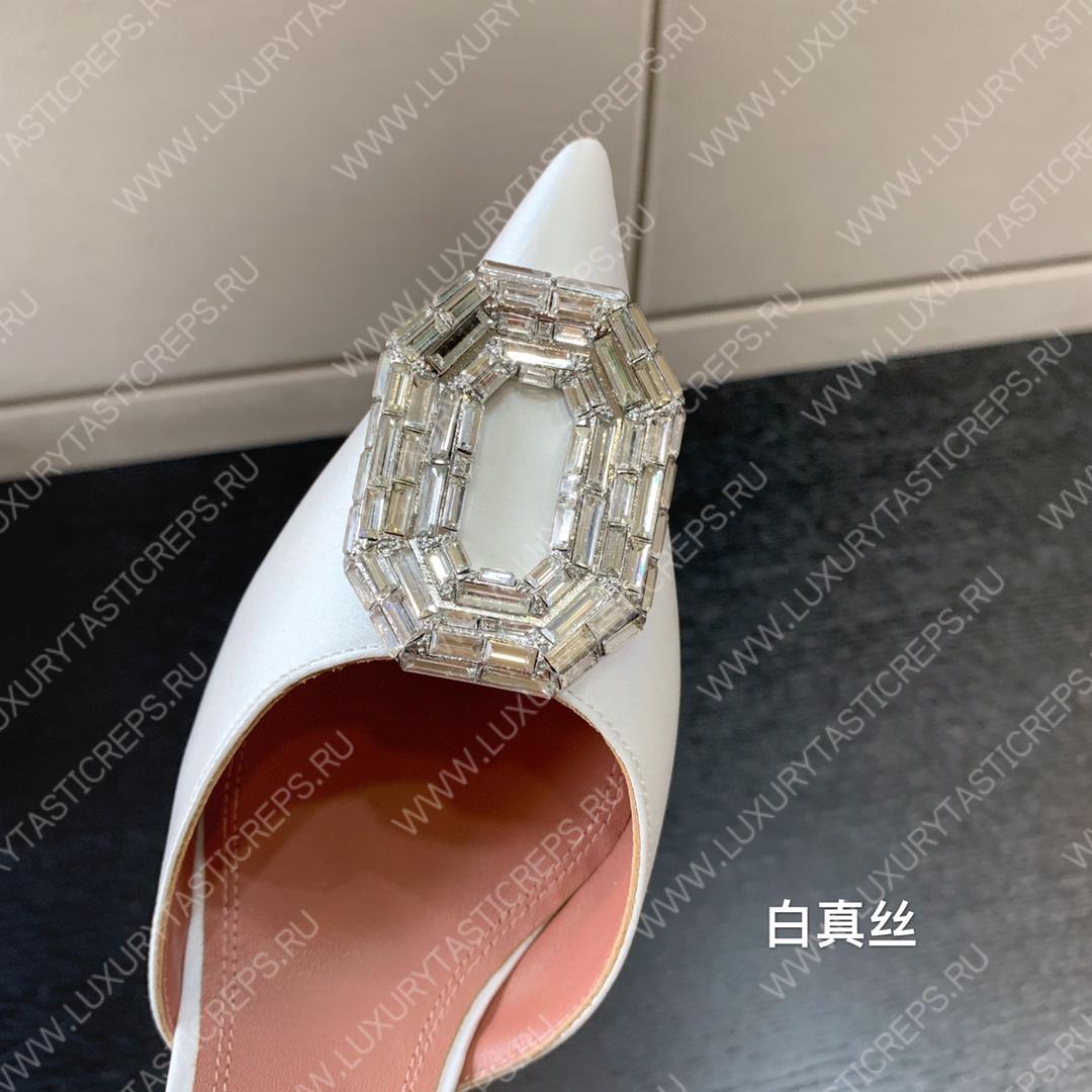AMINA MUADDI CAMELIA SLING 105 WHITE AM9004