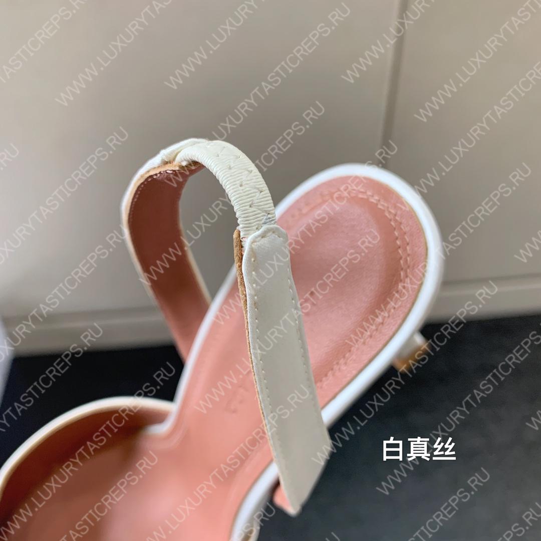 AMINA MUADDI CAMELIA SLING 105 WHITE AM9004