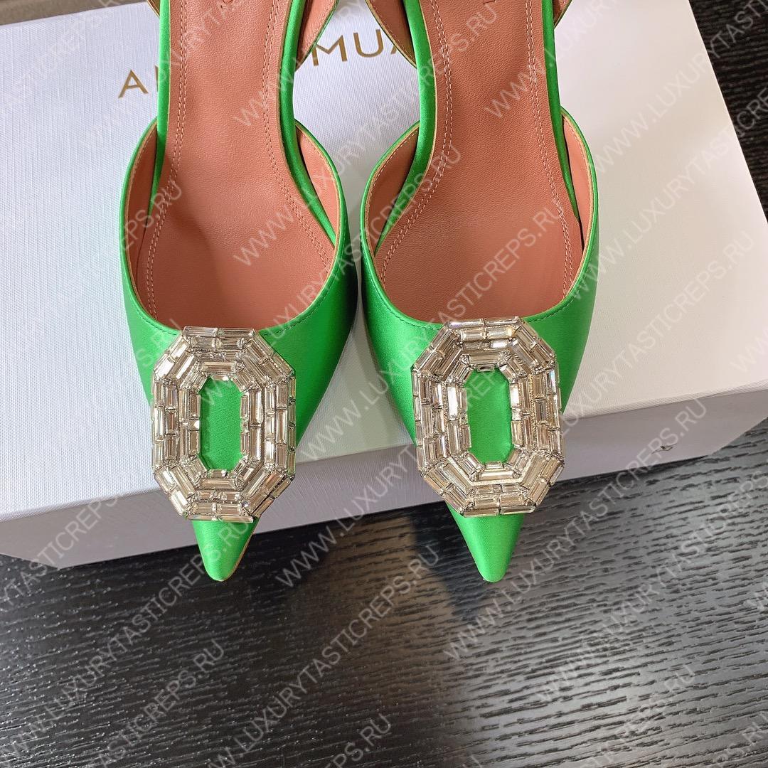 AMINA MUADDI CAMELIA SLING 105 GREEN AM9004