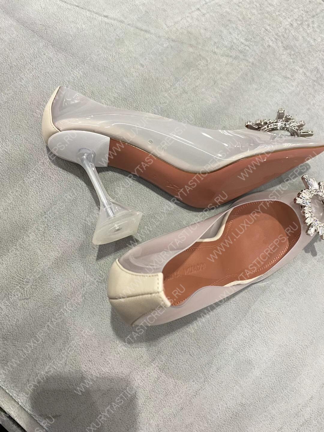 AMINA MUADDI BEGUM 95 PUMPS OFF-WHITE AM9001