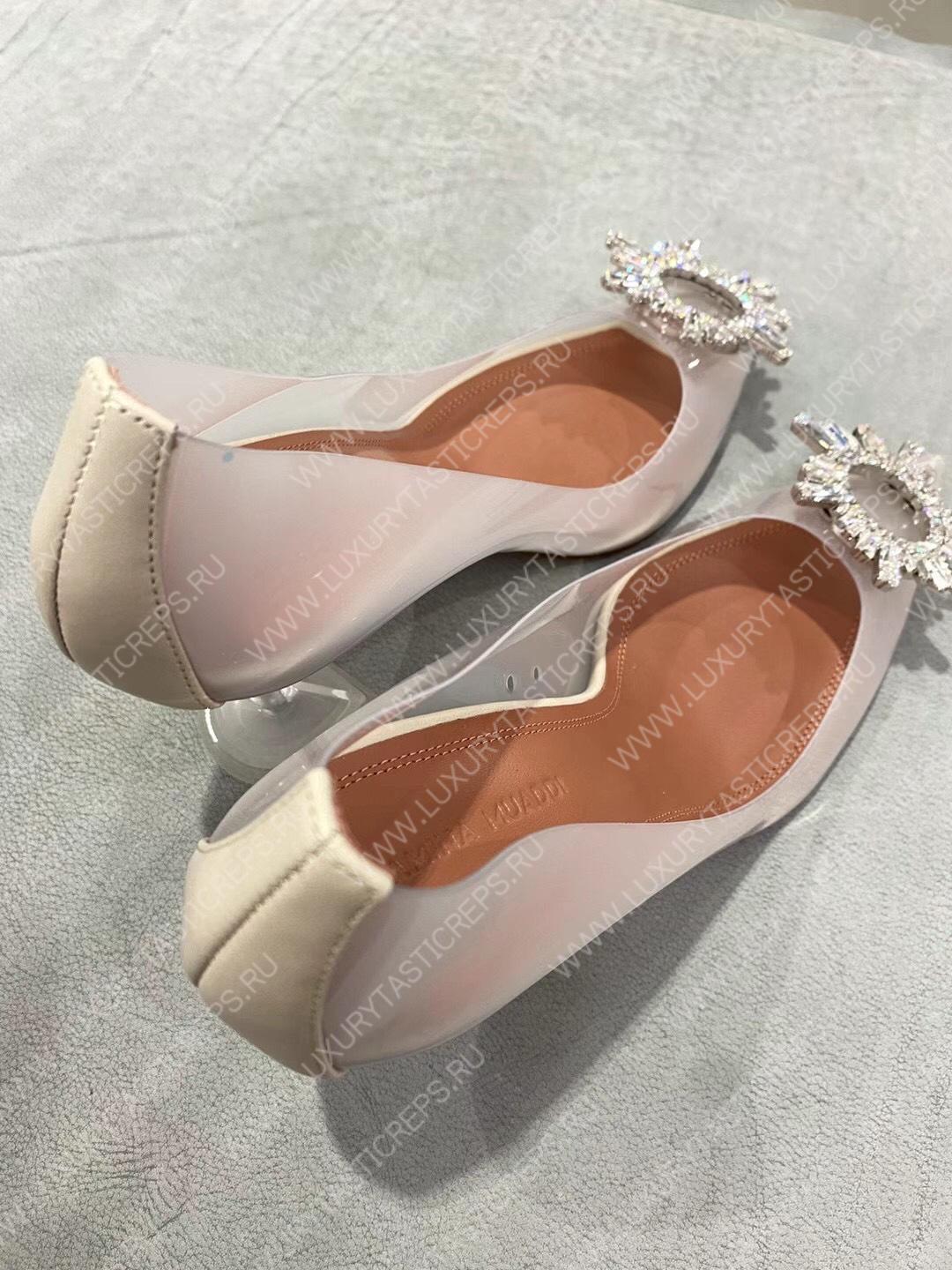 AMINA MUADDI BEGUM 95 PUMPS OFF-WHITE AM9001