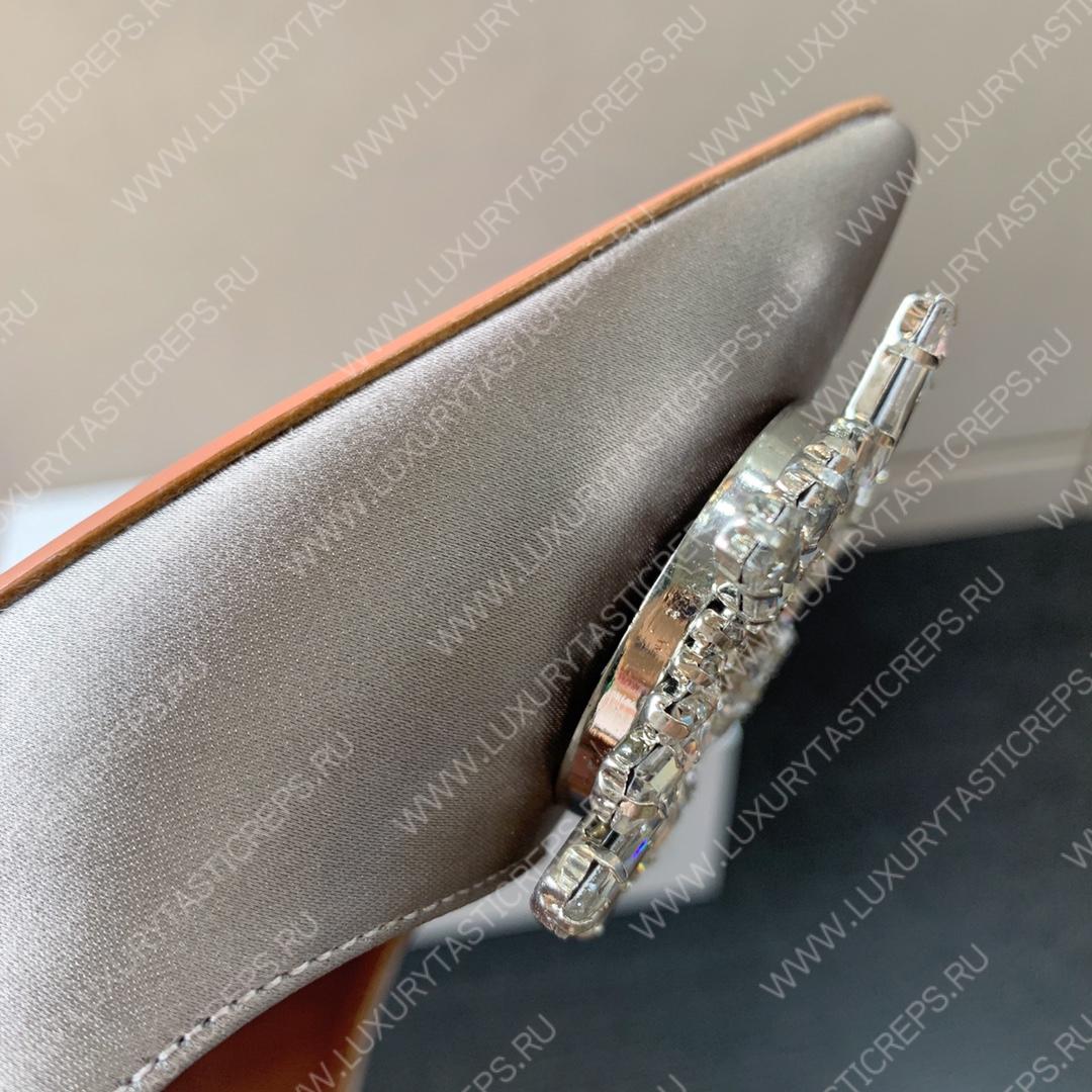 AMINA MUADDI BEGUM PATENT LEATHER PUMPS ANTIQUE METALLIC AM8001