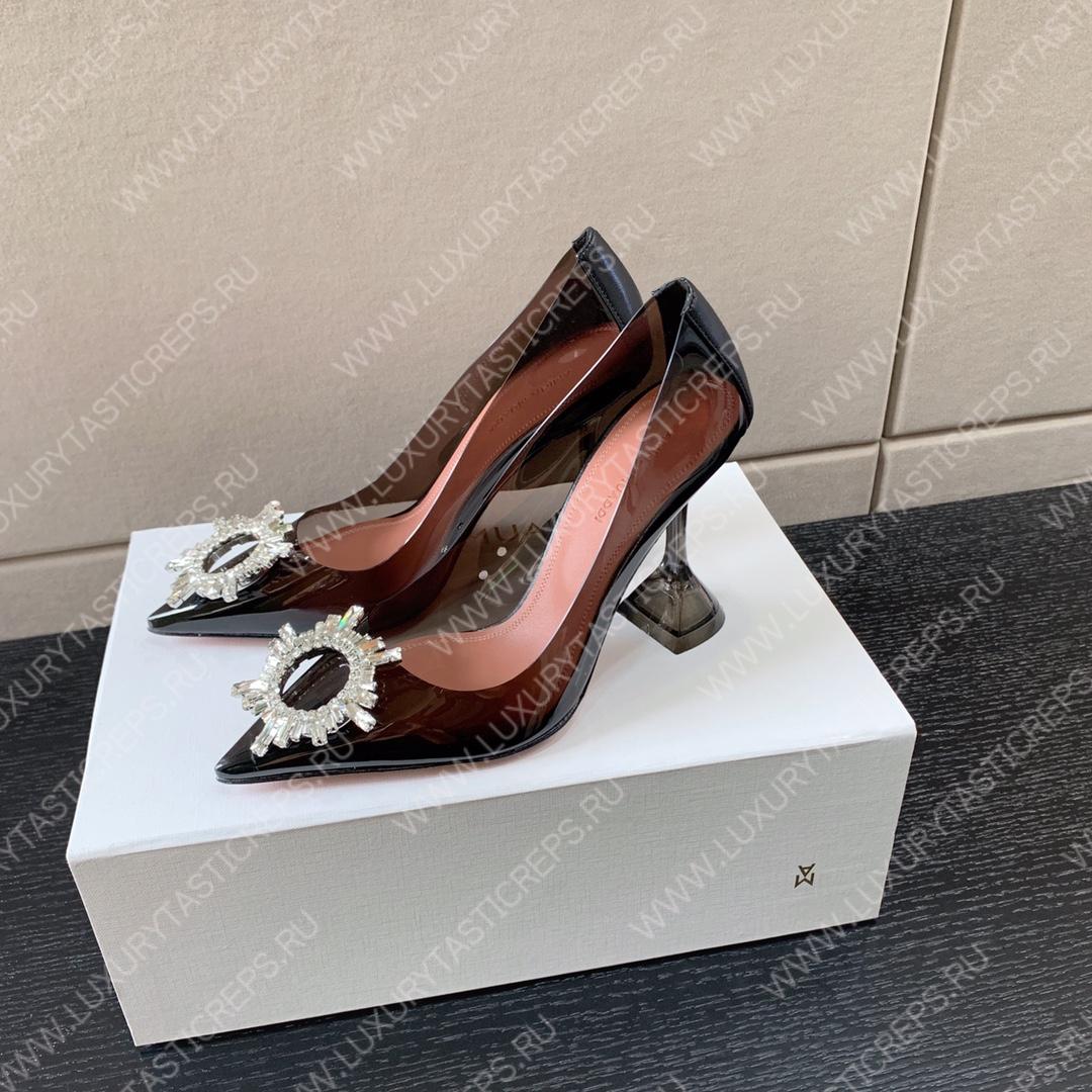 AMINA MUADDI BEGUM GLASS PUMP BLACK AM8002