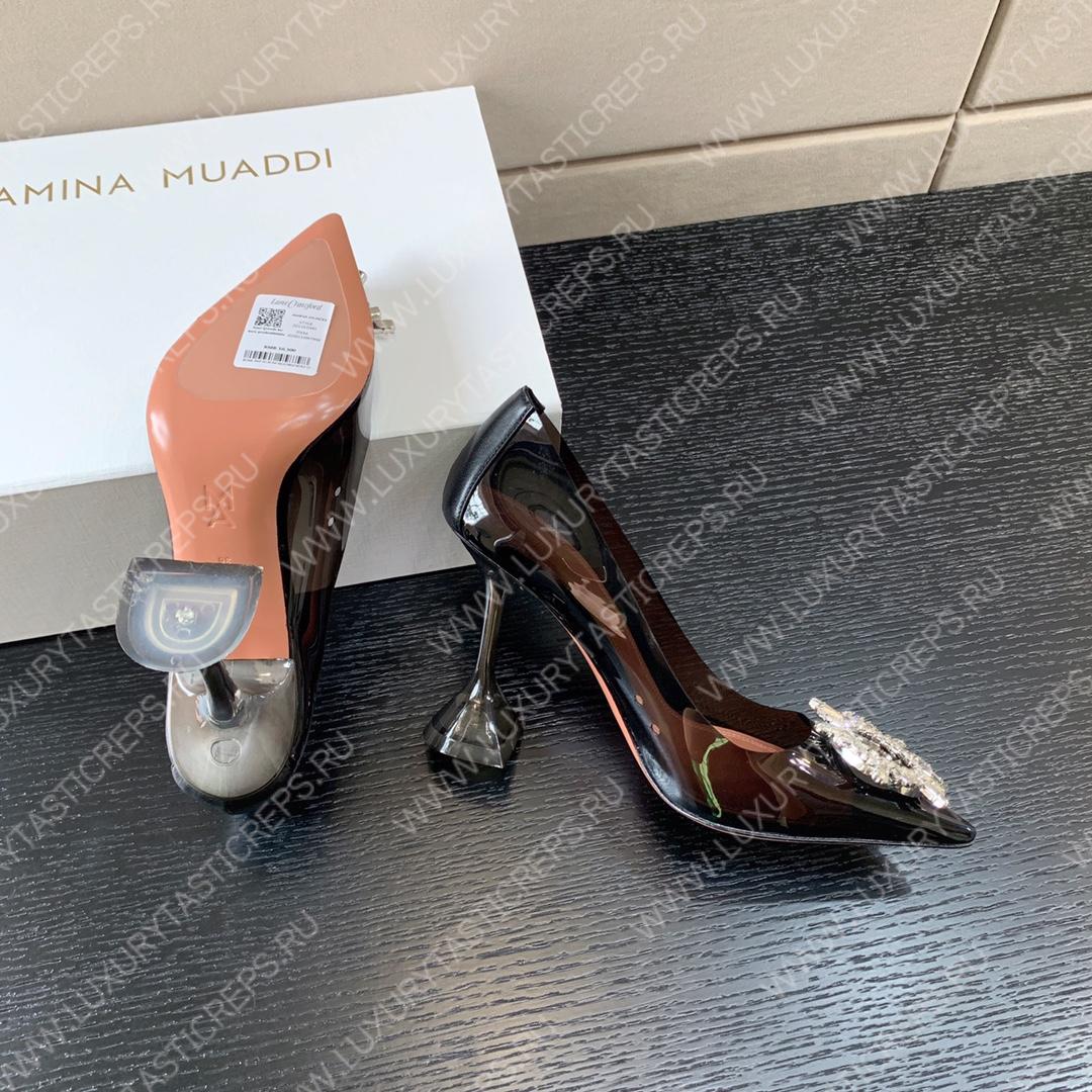 AMINA MUADDI BEGUM GLASS PUMP BLACK AM8002