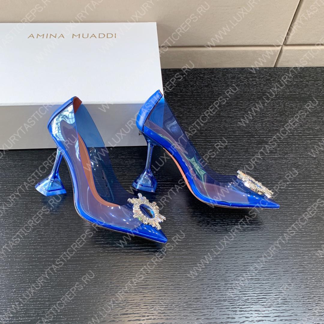 AMINA MUADDI BEGUM GLASS PUMP BLUE AM8002