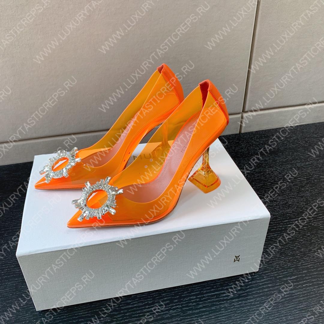 AMINA MUADDI BEGUM GLASS PUMP ORANGE AM8002