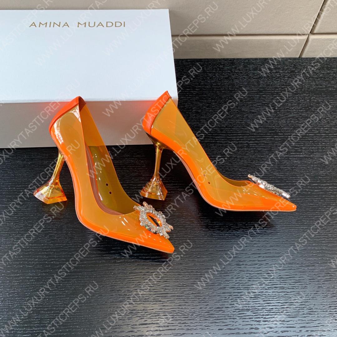 AMINA MUADDI BEGUM GLASS PUMP ORANGE AM8002