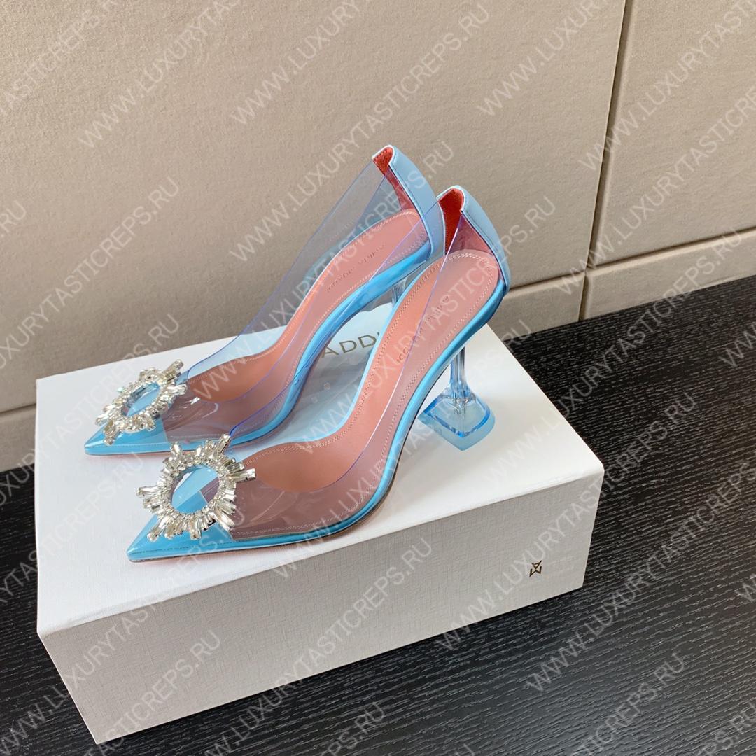 AMINA MUADDI BEGUM GLASS PUMP SKY BLUE AM8002