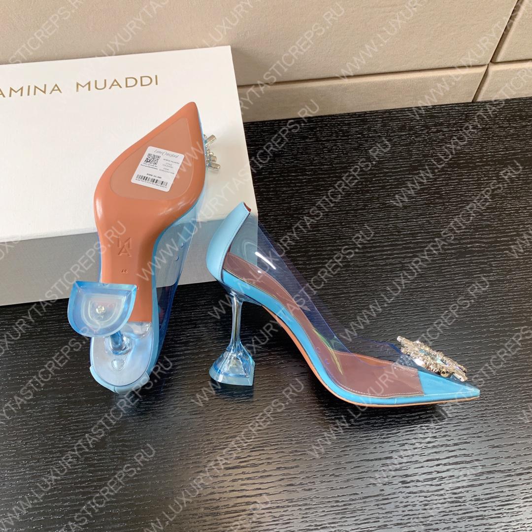 AMINA MUADDI BEGUM GLASS PUMP SKY BLUE AM8002