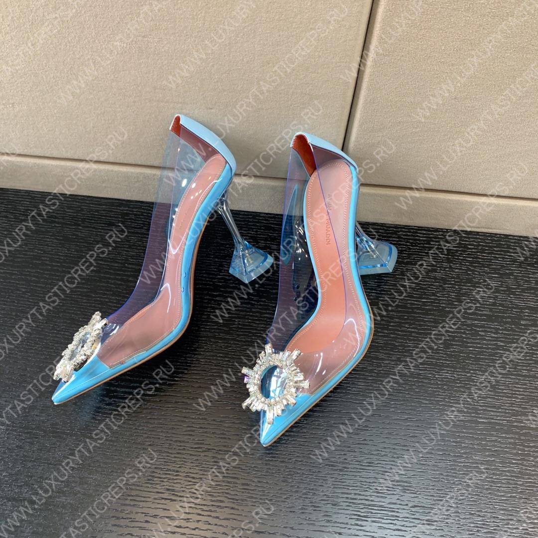 AMINA MUADDI BEGUM GLASS PUMP SKY BLUE AM8002