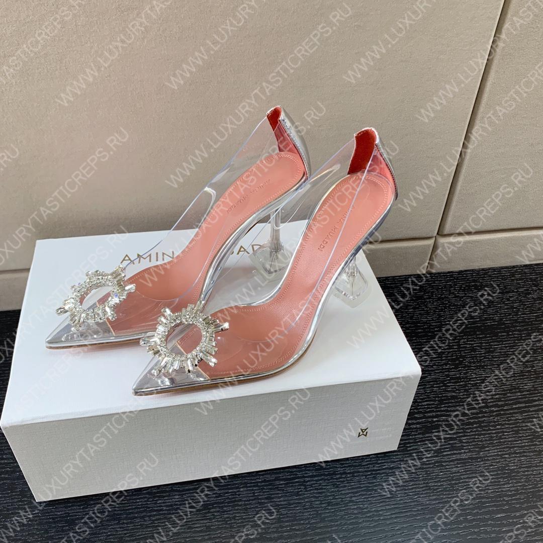 AMINA MUADDI BEGUM GLASS PUMP SILVER AM8002