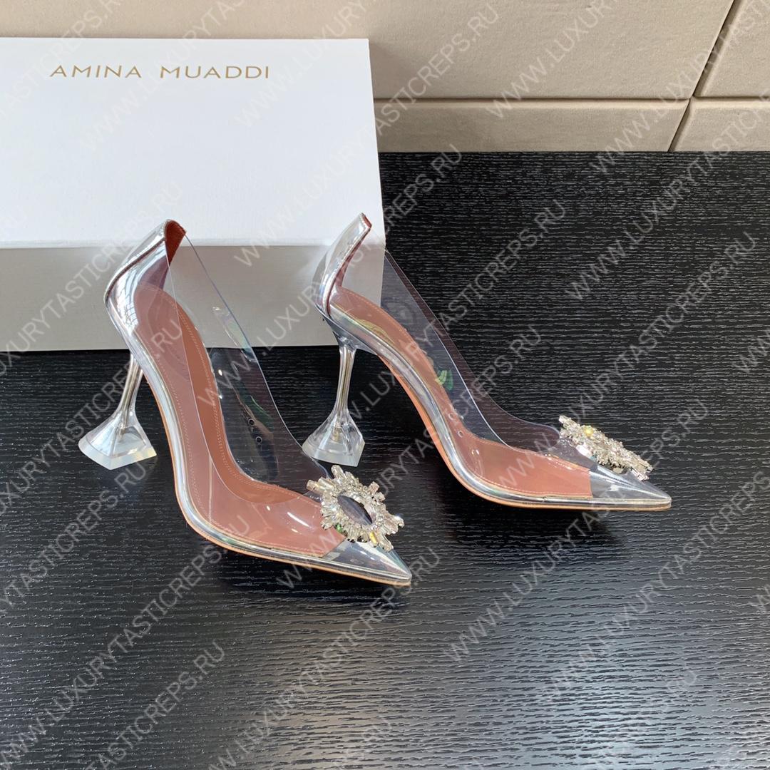 AMINA MUADDI BEGUM GLASS PUMP SILVER AM8002