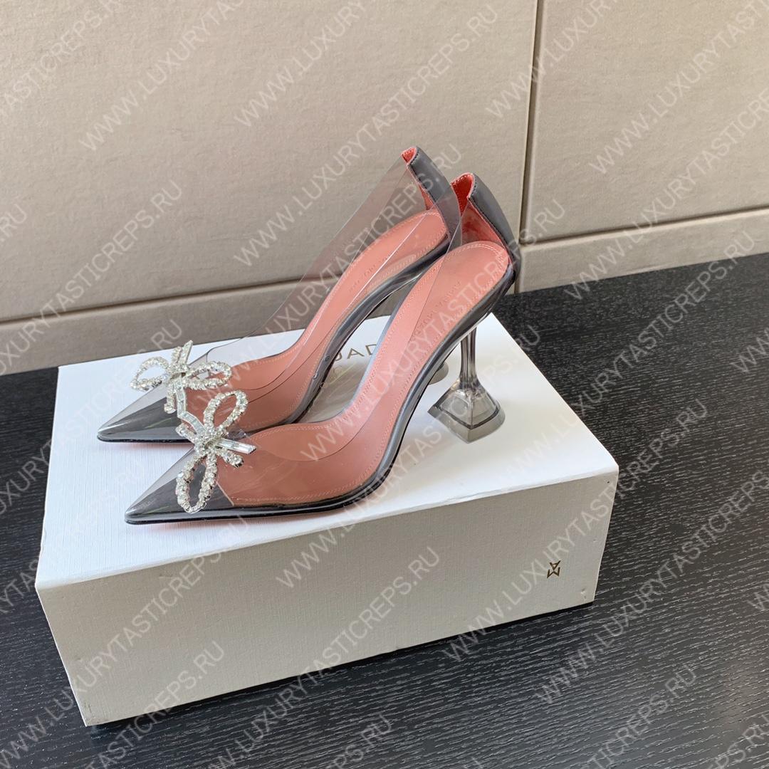 AMINA MUADDI ROSIE GLASS PUMP GREY AM8003