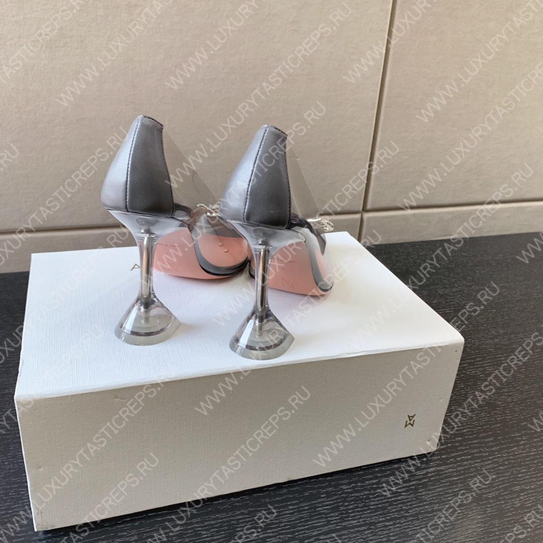 AMINA MUADDI ROSIE GLASS PUMP GREY AM8003