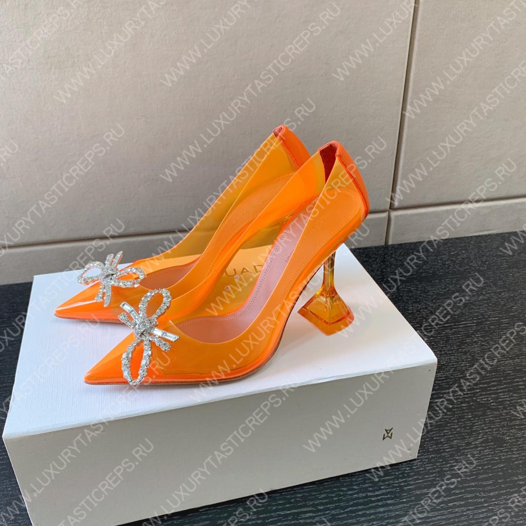 AMINA MUADDI ROSIE GLASS PUMP ORANGE AM8003