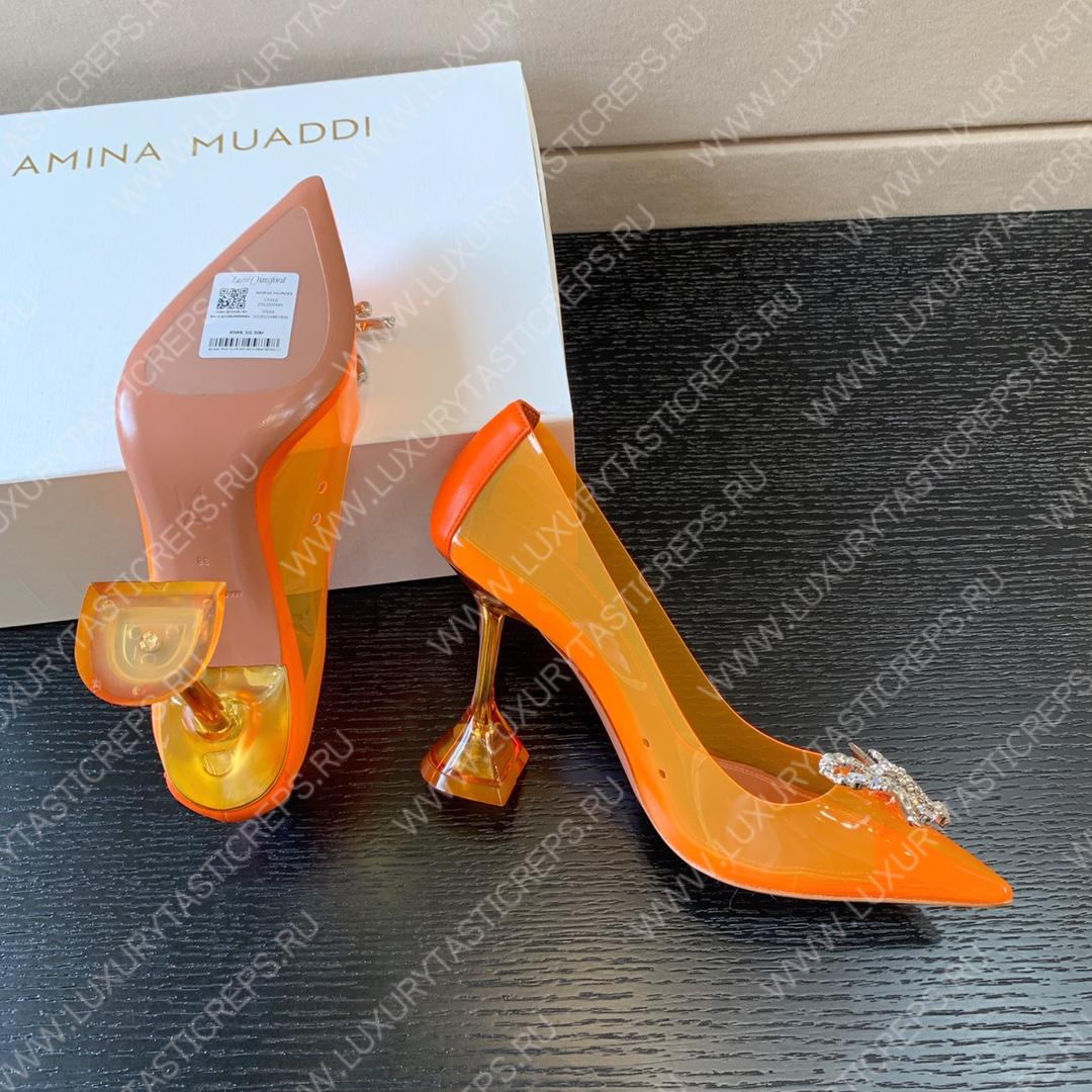 AMINA MUADDI ROSIE GLASS PUMP ORANGE AM8003