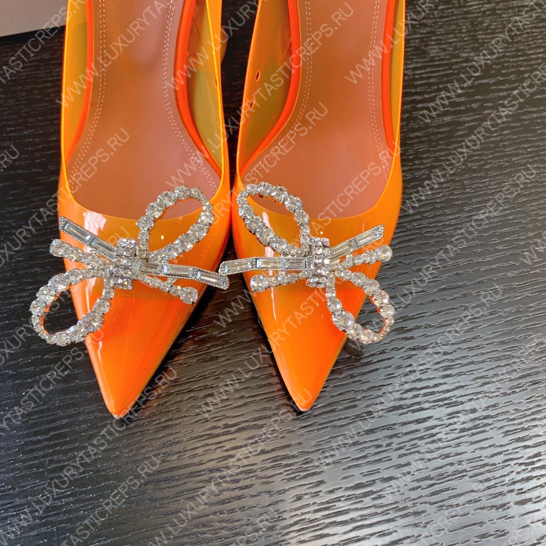 AMINA MUADDI ROSIE GLASS PUMP ORANGE AM8003