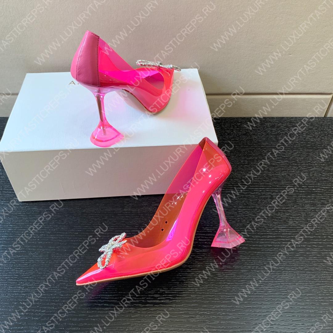 AMINA MUADDI ROSIE GLASS PUMP PINK/RED AM8003