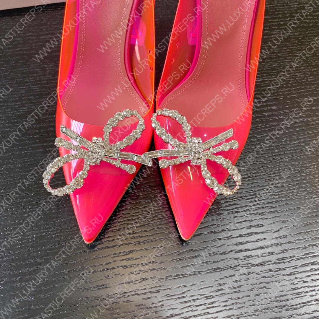 AMINA MUADDI ROSIE GLASS PUMP PINK/RED AM8003