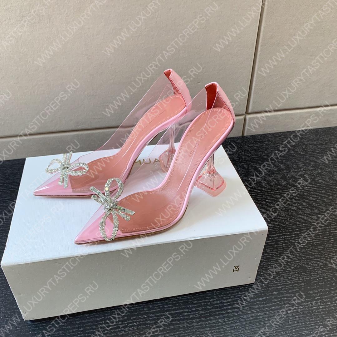 AMINA MUADDI ROSIE GLASS PUMP PINK AM8003