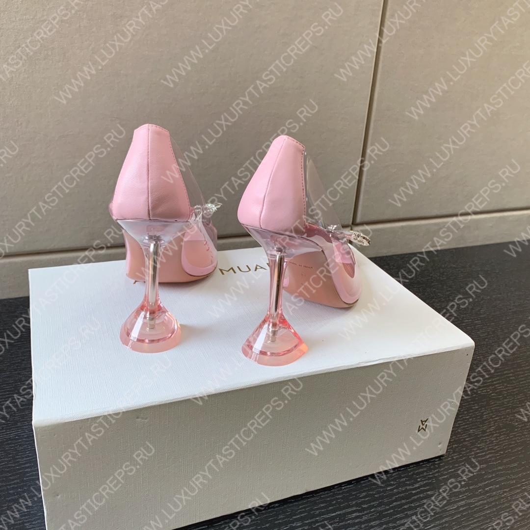 AMINA MUADDI ROSIE GLASS PUMP PINK AM8003