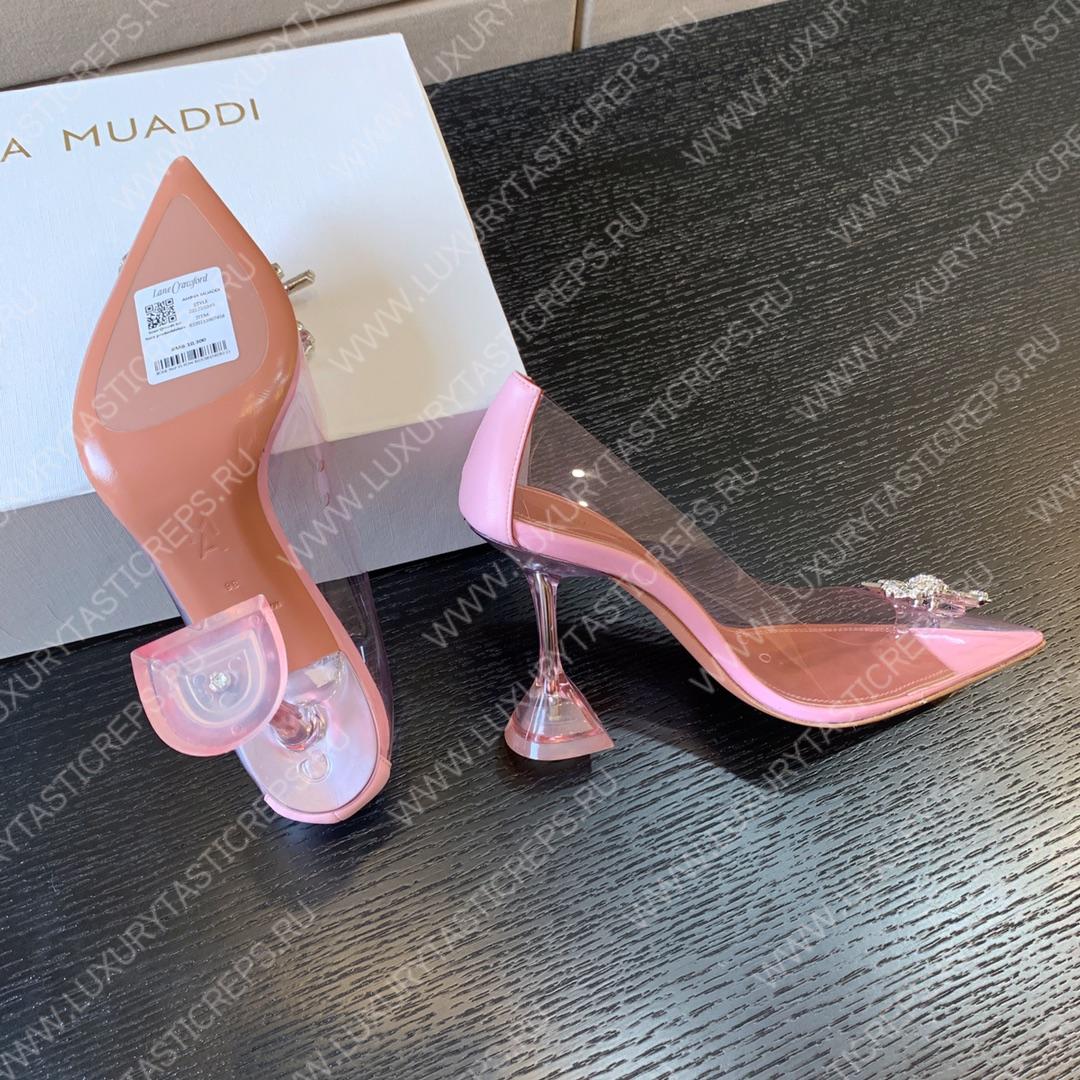 AMINA MUADDI ROSIE GLASS PUMP PINK AM8003