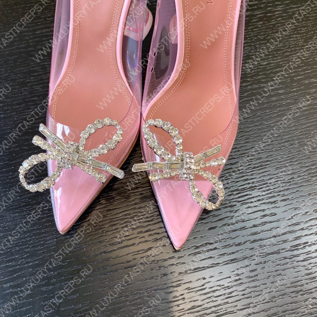 AMINA MUADDI ROSIE GLASS PUMP PINK AM8003