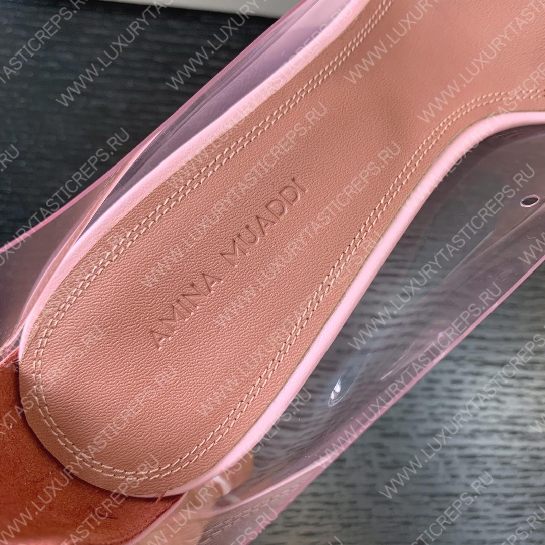 AMINA MUADDI ROSIE GLASS PUMP PINK AM8003