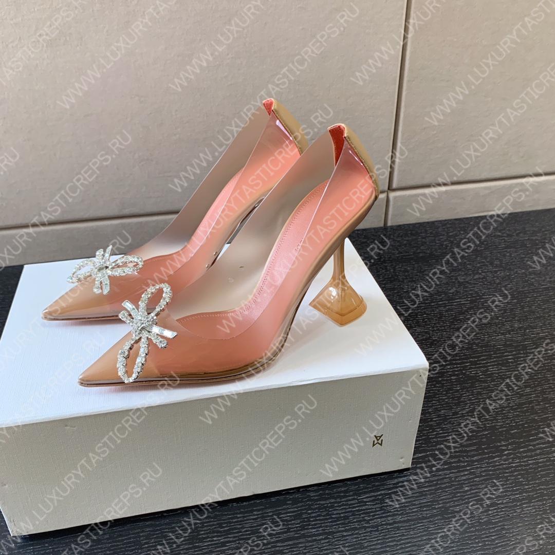 AMINA MUADDI ROSIE GLASS PUMP CARAMEL AM8003