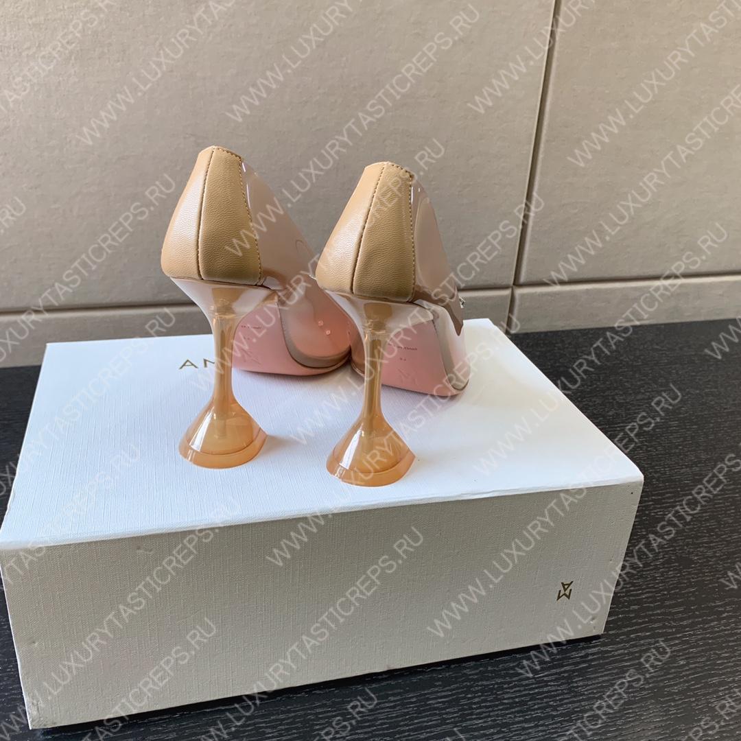 AMINA MUADDI ROSIE GLASS PUMP CARAMEL AM8003