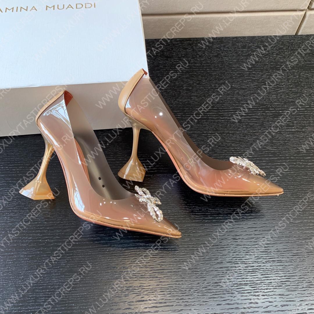 AMINA MUADDI ROSIE GLASS PUMP CARAMEL AM8003